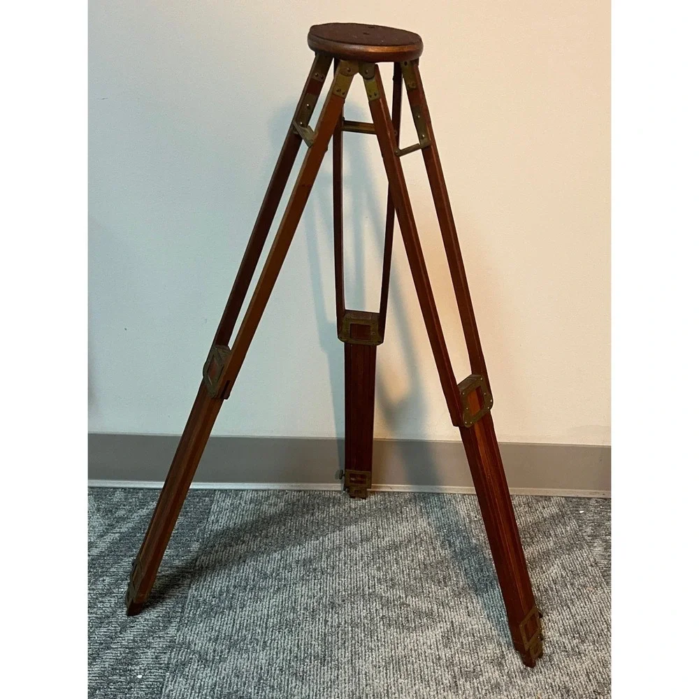 Vintage Graflex Crown Tripod No 1 Wood and Brass Folding Camera Stand Rochester